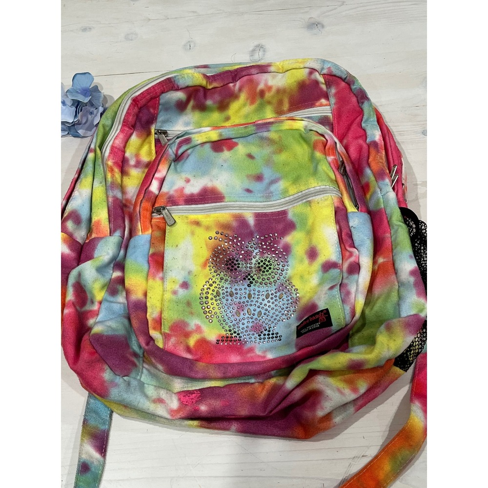 Undee Bandz rare Tie Dye‎ Backpack Owl Rhinestone School Travel backpack Bag